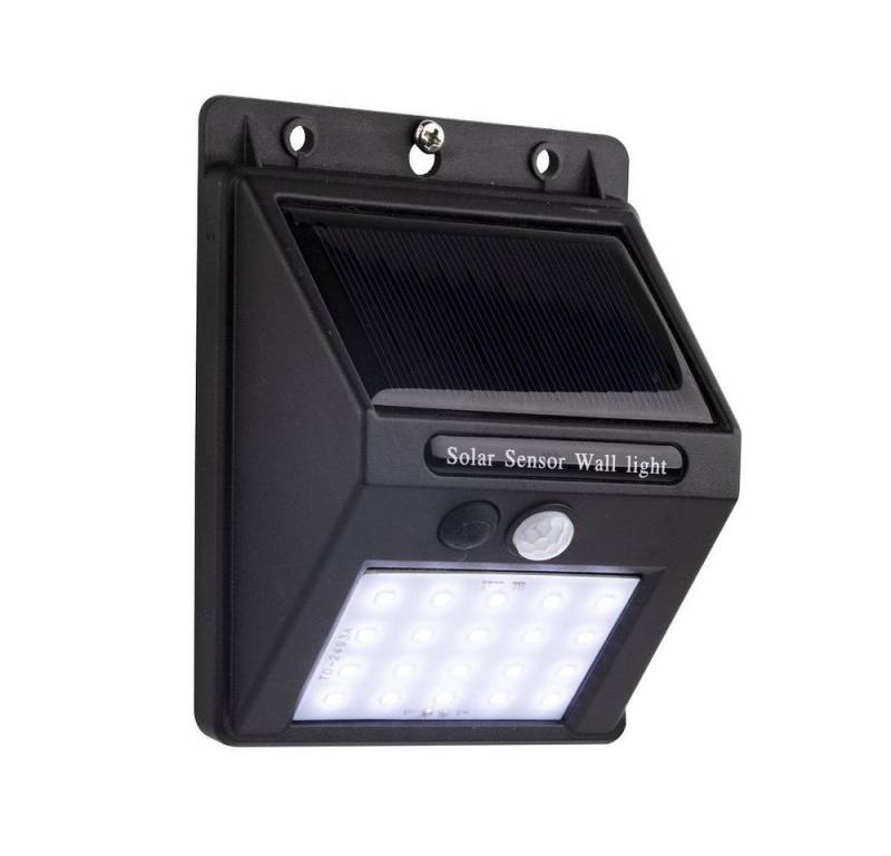 FHS LED Außen-Wandleuchte 35300 Kunststoff Solar Wandleuchte PIR Sensor von FHS