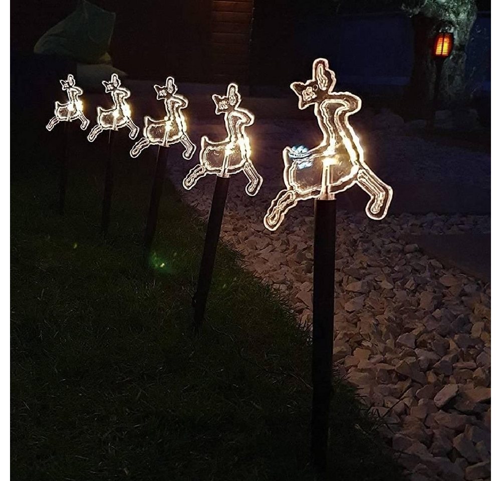 FHS LED Gartenleuchte 35076 5 LED Leuchtstäbe warmweiß Rentier FHS LED Gartenleuchte 35076 5 LED Leuchtstäbe warmweiß Rentier von FHS