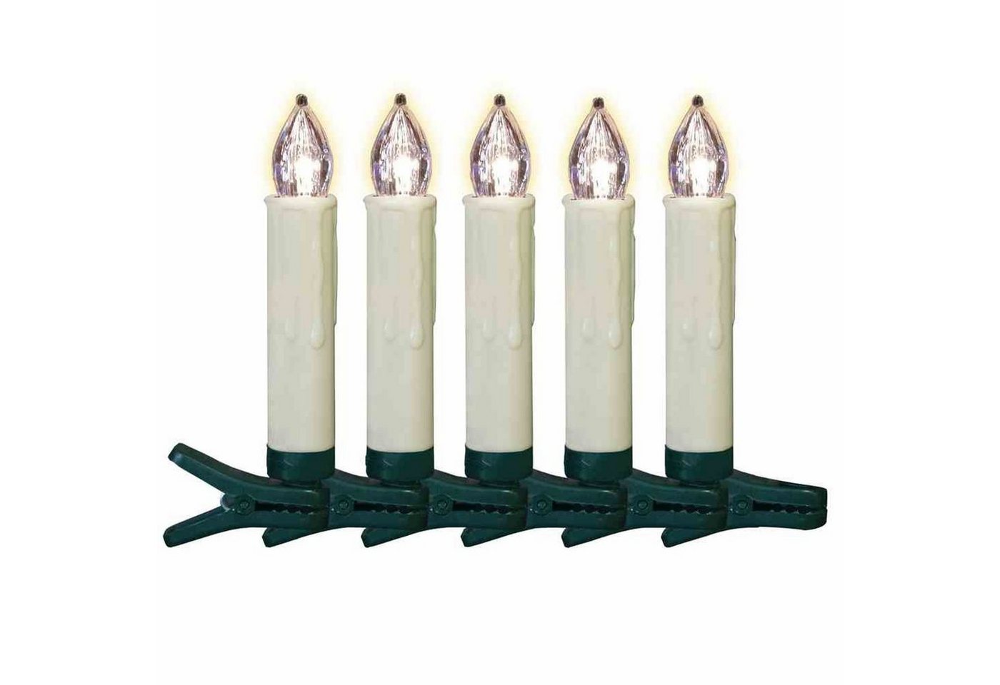 FHS Lichterkette Erweiterungs-Kerzenset 5-teilig, 10 cm, außen 10 x 1,5 cm Ø von FHS