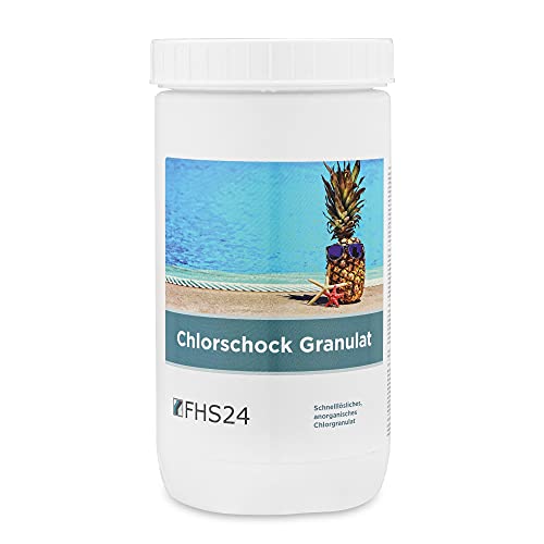 FHS24 Chlorschock Granulat 1kg schnelllöslich Chlor Desinfektion Chlorung Pool Wasserpflege Poolpflege von FHS24