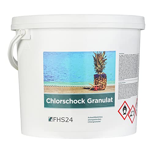 FHS24 Chlorschock Granulat 5kg schnelllöslich Chlor Desinfektion Chlorung Pool Wasserpflege Poolpflege von FHS24