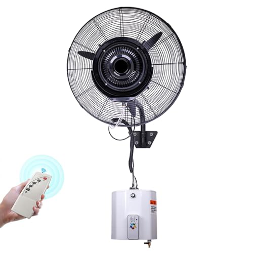 FHSLKXIM Oszillierender Wandventilator, Industrieller Nebelventilator, 14-L-Wassertank, Verdunstungsluftkühler, 3 Geschwindigkeitsstufen, Fernbedienung, 75 cm FHSLKXIM Oszillierender Wandventilator, Industrieller Nebelventilator, 14-L-Wassertank, Verdunstungsluftkühler, 3 Geschwindigkeitsstufen, Fernbedienung, 75 cm von FHSLKXIM