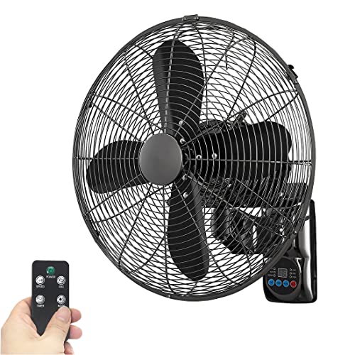FHSLKXIM Wandventilator Für Die Garage – Ventilator Mit Ferngesteuerter Oszillation – Leiser Kühlventilator – Für Schlafzimmer, Gewächshaus, Fitnessstudio, Büro, Bronze, 18 Zoll/500 Mm X 550 Mm von FHSLKXIM