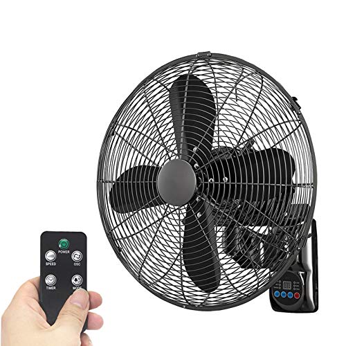 FHSLKXIM Wandventilator | Mit Fernbedienung | 16 Zoll | Leise Oszillation | Extrem Leise 35–40 Db | 220 V, Dreifach Einstellbar | Schwarz, Bronze, 18 Zoll (50 X 55 X 30 cm) von FHSLKXIM