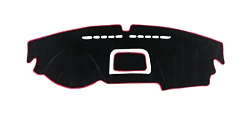 Dash Mat Teppich Auto-Armaturenbrett-Abdeckung Vermeiden Sie Lichtmatte Sonnenschutz-Teppich-Kasten Für VW Für Tiguan Für MK1 Für MK2 2009-2022 Armaturenbrett Matte(LHD 09-15 Red) von FHSUF