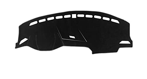 Dash Mat Teppich Auto-Armaturenbrett-Abdeckung Vermeiden Sie Lichtmatte Sonnenschutz-Teppich-Kasten Für VW Für Tiguan Für MK1 Für MK2 2009-2022 Armaturenbrett Matte(LHD 16-18 Black) von FHSUF