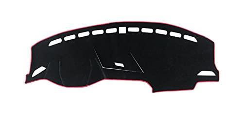 Dash Mat Teppich Auto-Armaturenbrett-Abdeckung Vermeiden Sie Lichtmatte Sonnenschutz-Teppich-Kasten Für VW Für Tiguan Für MK1 Für MK2 2009-2022 Armaturenbrett Matte(LHD 16-18 Red) von FHSUF
