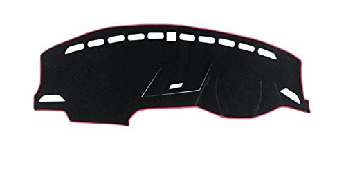 Dash Mat Teppich Auto-Armaturenbrett-Abdeckung Vermeiden Sie Lichtmatte Sonnenschutz-Teppich-Kasten Für VW Für Tiguan Für MK1 Für MK2 2009-2022 Armaturenbrett Matte(RHD 16-18 Red) von FHSUF
