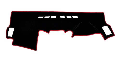 Dash Mat Teppich Für Toyota Für Hilux Für Fortuner Für SW4 2005-2012 Dashboard Abdeckung Matte Pad Dashmat Sonnenschirm Kissen Teppich Schutz Armaturenbrett Matte(Rechtslenker, rote Seite) von FHSUF