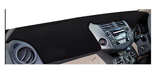FHSUF Dash Mat Teppich Auto Dashboard Abdeckung Matten Vermeiden Licht Pad Instrument Panel Teppiche Trim Innen Für Toyota Für RAV4 Für XA30 2006-2012 Armaturenbrett Matte(Schwarz,RHD) von FHSUF