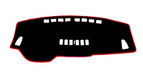 FHSUF Dash Mat Teppich Für Nissan Für Tiida Für Latio Für Versa Für Trazo 2004-2011 Dashboard Abdeckung Matte Dash Sonnenschirm Teppich Armaturenbrett Matte(Rot,LHD) von FHSUF