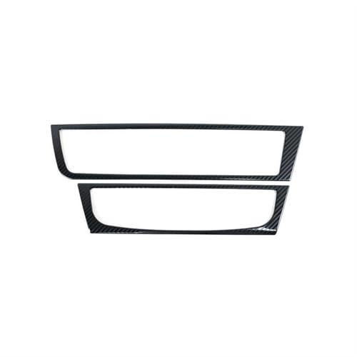 FHSUFG Für A6 C7 A7 2012-2018 LHD Edelstahl Autokonsole Klimaanlage CD Panel Dekoration Abdeckung Verkleidung Innenausstattung Innen Zubehör(Kohlenschwarz) von FHSUFG
