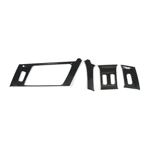 FHSUFG Für A6 C8 2019-2022 LHD Edelstahl Auto Front Klimaanlage Outlet Vent Rahmen Carbon Muster Trim Innen Zubehör Innen Zubehör(Kohlenschwarz) von FHSUFG