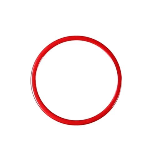 FHSUFG Für MG ZS HS MG5 MG6 Dekorativer Ring Lenkradmittelabdeckung Styling Glänzend Innenausstattung Modifikation Zubehör Autoaufkleber Innen Zubehör(Rot) von FHSUFG