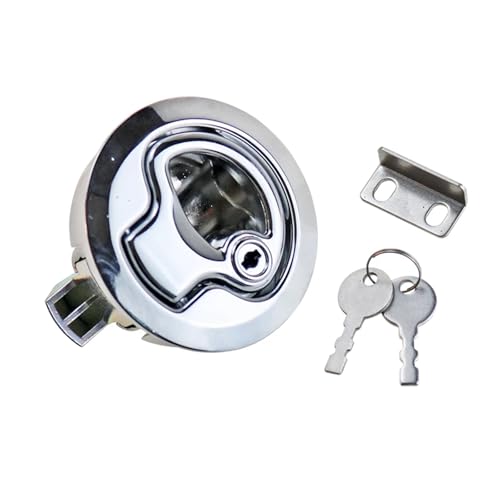 Zinklegierung Embedded Button Lock Rv Industrielle elektrische Ausrüstung Mechanisches Türschloss 1Pcs(With key) von FHVAEYCJ