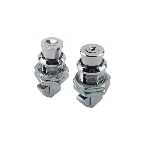 Zinklegierung Presstyp Zylindrisches Industrieschloss for Schaltschränke 1 Stück(Chromium with lock) von FHVAEYCJ