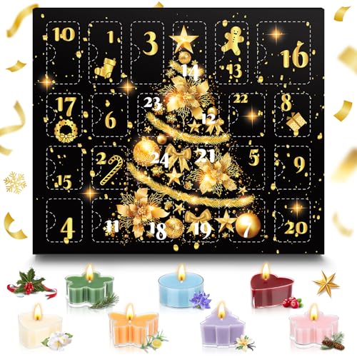 2025 Adventskalender Kerzen Frauen Adventskalender Duftkerzen Damen Duftkerzen Geschenkset, Merry Christmas mit 24 verschiedenen Teelicht-Duftkerzen; ca. 31 x 26 x 4.5 cm 2025 Adventskalender Kerzen Frauen Adventskalender Duftkerzen Damen Duftkerzen Geschenkset, Merry Christmas mit 24 verschiedenen Teelicht-Duftkerzen; ca. 31 x 26 x 4.5 cm von FHzytg