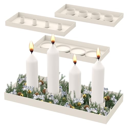 3 in 1 Magnetischer Kerzenständer, Adventskranz Kerzenhalter für Stumpenkerze, Stabkerzen, Magnetischen Kerzentablett, Magnet Kerzen Leuchter Ständer Deko Kerzenhaltern für Weihnachten 3 in 1 Magnetischer Kerzenständer, Adventskranz Kerzenhalter für Stumpenkerze, Stabkerzen, Magnetischen Kerzentablett, Magnet Kerzen Leuchter Ständer Deko Kerzenhaltern für Weihnachten von FHzytg
