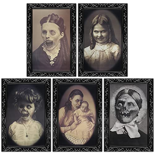 FHzytg 5 Stück Halloween Bilder, Halloween Bild Grusel Bilder Halloween Wackelbild Horror Bild, Halloween 3D Bild Halloween Bilder 3D Halloween Grusel Bild Bilder Horror für Halloween von FHzytg