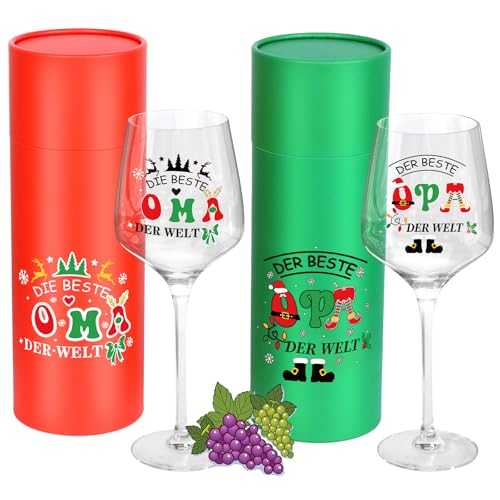 FHzytg Weihnachtsgeschenke für Oma und Opa, Rotweingläser Set Großeltern Geschenke, Weingläser mit Gravur, Rotweingläser Weißweinglas, Groß Bruchsicher, Geschenk Großeltern Weihnachten FHzytg Weihnachtsgeschenke für Oma und Opa, Rotweingläser Set Großeltern Geschenke, Weingläser mit Gravur, Rotweingläser Weißweinglas, Groß Bruchsicher, Geschenk Großeltern Weihnachten von FHzytg
