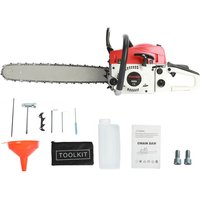 Benzin-Kettensäge, Zweitakt, 58 ccm, 2,4 kW, 3,2 PS, 13000 U/min, Schnittdurchmesser 55 cm. von FIANAO