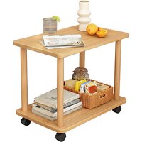 Einfach zu montierender Beistelltisch, zweistöckiger Beistelltisch, offenes Regal, Sofa, kleiner Teetisch Einfach zu montierender Beistelltisch, zweistöckiger Beistelltisch, offenes Regal, Sofa, kleiner Teetisch von FIANAO