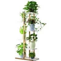 Multifunktionaler Pflanzenständer, kreativer dekorativer Blumenständer für Balkon, Wohnzimmer, Büro, Garten, 6 Ebenen, 7 Töpfe. von FIANAO