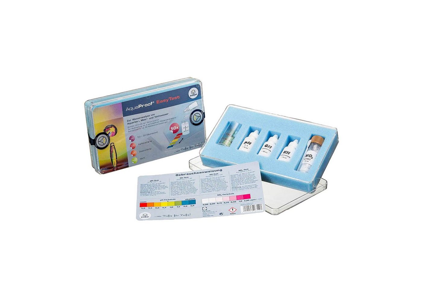 FIAP GmbH Teich-Wassertest AquaProof® EasyTest - Wasseranalyse - Wassertest, AquaProof, 1-tlg., Bis zu ca. 50 Wasseranalysen möglich von FIAP GmbH