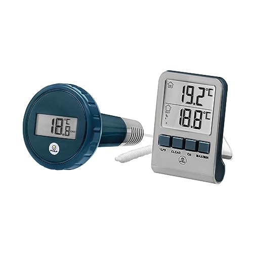 FIAP DigiSwim ACTIVE - Thermometer - Funkthermometer - Schwimmthermometer -digital - Wassertemperatur - Lufttemperatur - Bequemes Ablesen der Wassertemperatur - Pool - Gartenteich - Schwimmteich von FIAP
