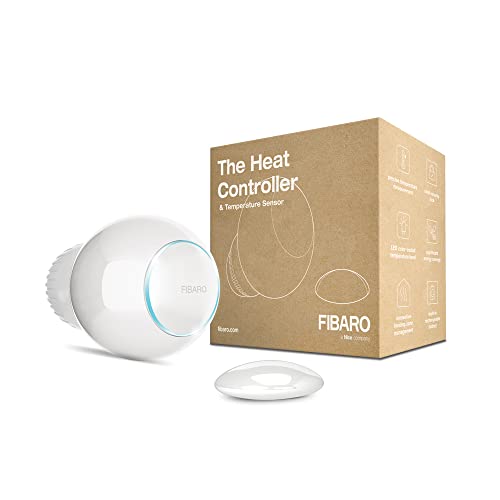 FIBARO The Heat Controller Starter Pack / Z-Wave Plus Heizungsthermostat, Wärmeregler mit Temperaturfühler, FGT-PACK von FIBARO