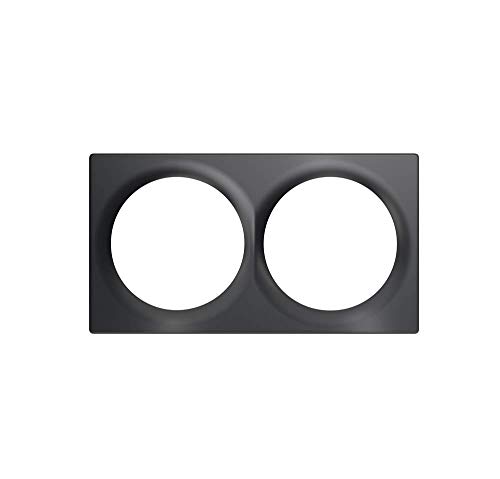 FIBARO Walli Double Cover Plate / Hochwertige Doppelte Abdeckplatte für Walli-Geräte, Anthrazit, FG-Wx-PP-0003-8 von FIBARO