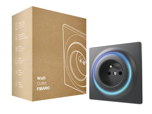 FIBARO Walli Outlet E / Z-Wave Plus Intelligente Steckdose Typ E, Anthrazit, FGWOE-011-8 von FIBARO