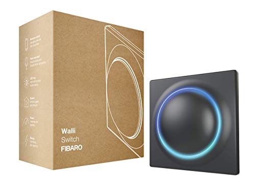 FIBARO Walli Switch / Z-Wave Plus Unterputz Relaisschalter, Drahtloser Ein-Aus-Auslöser,Anthrazit, FGWDSEU-221-8 von FIBARO