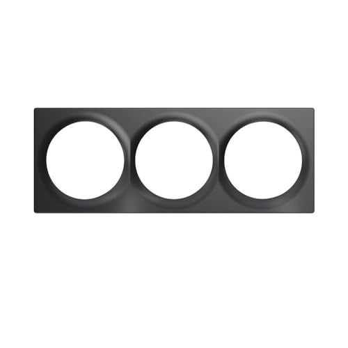 FIBARO Walli Triple Cover Plate / Hochwertige Dreifache Abdeckplatte für Walli-Geräte, Anthrazit, FG-Wx-PP-0004-8 von FIBARO