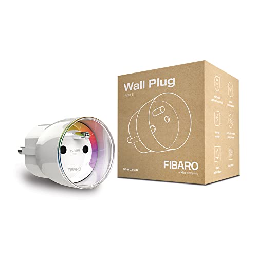 FIBARO Wall Plug / Z-Wave Plus Smart Steckdose Plug mit Leistungsmessung Typ E, FGWPE-102 von FIBARO