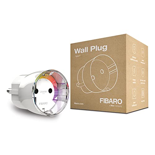 FIBARO Wall Plug / Z-Wave Plus Smart Steckdose Plug mit Leistungsmessung Typ F, FGWPF-102 von FIBARO