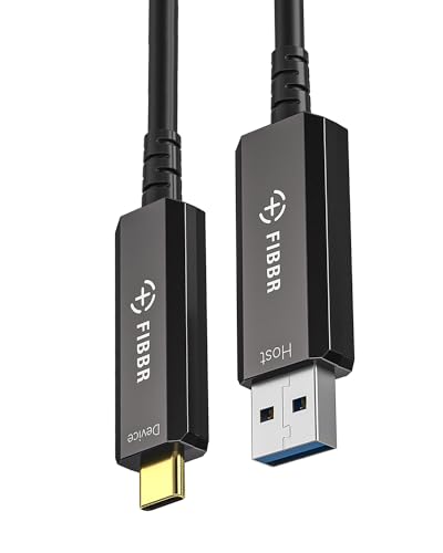 FIBBR Glasfaser USB A auf USB C Kabel 5M, 10Gbps Datenfernübertragung USB 3.2 AOC für VR/AR, Webcam, Kamera, Laptop, Mini-PC, Drucker und Mehr FIBBR Glasfaser USB A auf USB C Kabel 5M, 10Gbps Datenfernübertragung USB 3.2 AOC für VR/AR, Webcam, Kamera, Laptop, Mini-PC, Drucker und Mehr von FIBBR