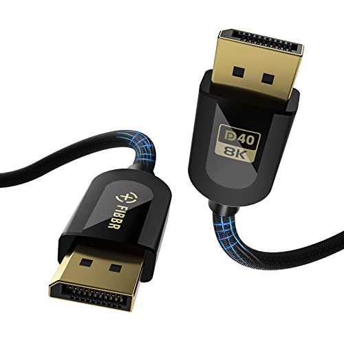 FIBBR VESA-Zertifiziert 16K DisplayPort 2.1 Kabel 1.5M, 40Gbit/s DP zu DP Kabel(16K@30Hz, 10K@30Hz, 8K@60Hz, 4K@144Hz), Unterstützt 3D, G-Sync&FreeSync für 3090 Gaming Monitor Grafikkarte Laptop FIBBR VESA-Zertifiziert 16K DisplayPort 2.1 Kabel 1.5M, 40Gbit/s DP zu DP Kabel(16K@30Hz, 10K@30Hz, 8K@60Hz, 4K@144Hz), Unterstützt 3D, G-Sync&FreeSync für 3090 Gaming Monitor Grafikkarte Laptop von FIBBR