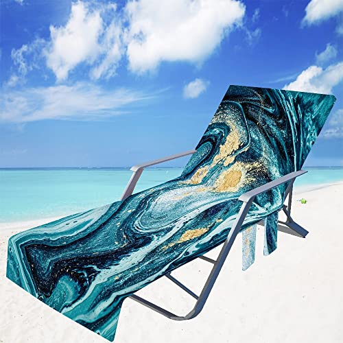 FIBITA Schonbezug für Gartenliege Frottee Liegenauflage Garten Sonnenliege Handtuch mit Taschen Stuhl Strandtuch für Schwimmbäder, Strände, Gartenhotels (Color : #1, Size : 73x210cm/28x83in) von FIBITA