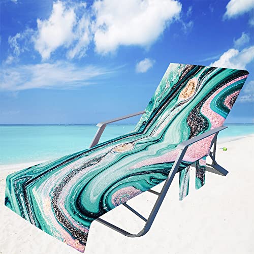FIBITA Schonbezug für Gartenliege Frottee Liegenauflage Garten Sonnenliege Handtuch mit Taschen Stuhl Strandtuch für Schwimmbäder, Strände, Gartenhotels (Color : #14, Size : 73x210cm/28x83in) von FIBITA