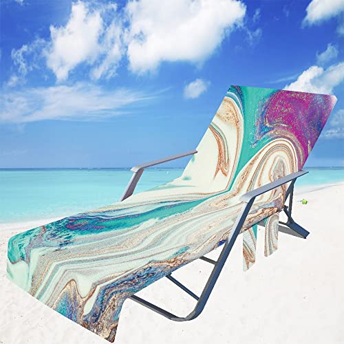 FIBITA Schonbezug für Gartenliege Frottee Liegenauflage Garten Sonnenliege Handtuch mit Taschen Stuhl Strandtuch für Schwimmbäder, Strände, Gartenhotels (Color : #2, Size : 73x210cm/28x83in) von FIBITA