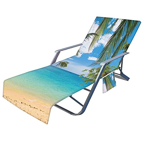 FIBITA Schonbezug für Gartenliege Frottee Liegenauflage Garten Sonnenliege Handtuch mit Taschen Stuhl Strandtuch für Schwimmbäder, Strände, Gartenhotels (Color : #38, Size : 73x210cm/28x83in) von FIBITA