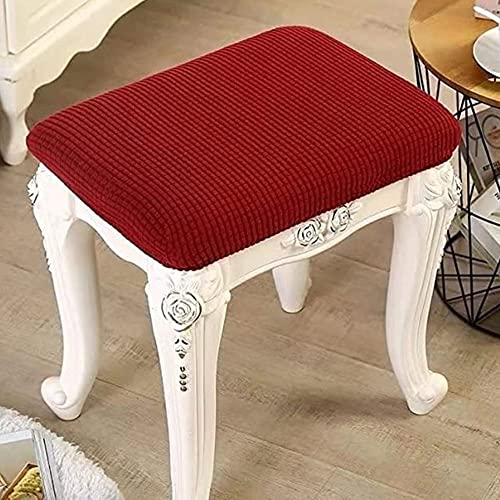 Stretch Hocker Stuhlbezug Runder/Quadratisch Sitzhocker Bezug Luxuriöser Hocker Protector Bezug Waschbarer Drehbarer Stuhlbezug Für Stuhlkissen Stuhlschutz Haushalt Zubehör ( Color : #7 , Size : 30x40 von FIBITA