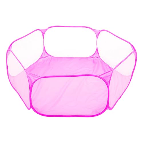 1 Stücke Atmungsaktiver Hamster Laufstall, Tragbarer Kleintier Laufstall, Kleintierkäfig Zelt, Tragbarer Laufstall Kleintiere, für Meerschweinchen, Kaninchen, Hamster (Rosa) von FIBOUND