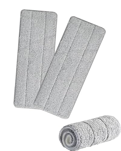 2 Stück Wischmopp Pads, Mop Microfaser Reinigung Pads, Wischmopp-Reinigungskissen, Wiederverwendbar Wischmopp Pads, Flache Wischpads, für Alle Bodentypen – 12,59 x 3,93 x 0,27 Zoll von FIBOUND
