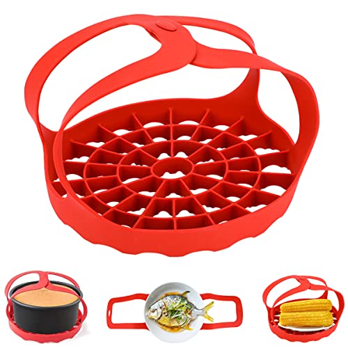 Schnellkochtopf Schlinge Silikon Mit Griffen, Silikon-Backgeschirrheber, Silikon-Sling-Lifter für Schnellkochtopf Backgeschirr, Pressure Cooker Bakeware, Silikon-Backgeschirr-Sling Schnellkochtopf Schlinge Silikon Mit Griffen, Silikon-Backgeschirrheber, Silikon-Sling-Lifter für Schnellkochtopf Backgeschirr, Pressure Cooker Bakeware, Silikon-Backgeschirr-Sling von FIBOUND