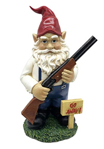FICITI Wichtel mit Gewehr Gartenstatue, Go Away Rasenzwerg, Lustiger Zwerg, Wütender Zwerg Gartendekoration - 26,7 cm FICITI Wichtel mit Gewehr Gartenstatue, Go Away Rasenzwerg, Lustiger Zwerg, Wütender Zwerg Gartendekoration - 26,7 cm von FICITI