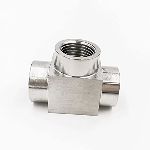 FIDALIKA 1 Stücke Verdickter Innengewinde T-Stück 1/8"1/4" 3/8"1/2" BSP NPT, M14 M16 M16 M20 304 Edelstahl-Innengewinde-T-Stück Typ 3-Wege-Hochdruckresistent (Size : M14x1.5) von FIDALIKA