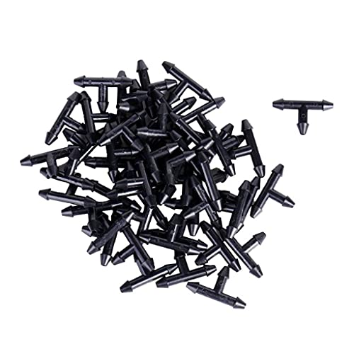 FIDALIKA 50 Stücke 3/5mm Gartenschlauch Gleicher T-mikro Tropft Bewässerungsrohrverbinder, Für Gartenschläuche Gleiches T-Micro Trop-Bewässerungswerkzeug von FIDALIKA