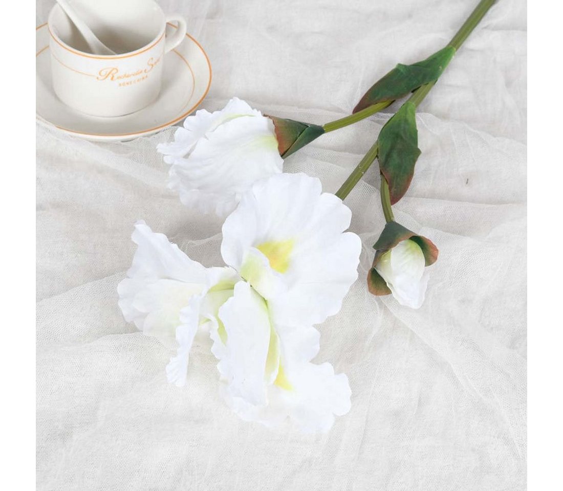 Kunstpflanze Künstliche Iris, künstliche lila Blumen, langstielige Iris, FIDDY, weiche Dekoration für Zuhause, Blumenarrangement für Hochzeit von FIDDY